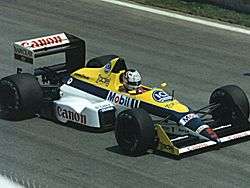 Nigel Mansell driving the Williams FW12 in 1988