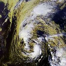 Satellite imagery showing a newly-transitioned hurricane