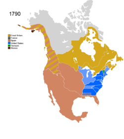 Map showing Non-Native Nations Claim_over NAFTA countries c. 1790