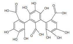 Chemical structure of nonahydroxytriphenic acid.