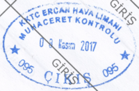 Exit stamp