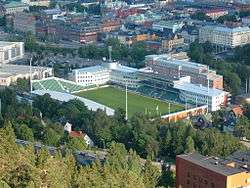 The stadium Idrottsparken, earlier known as Norrporten Arena.