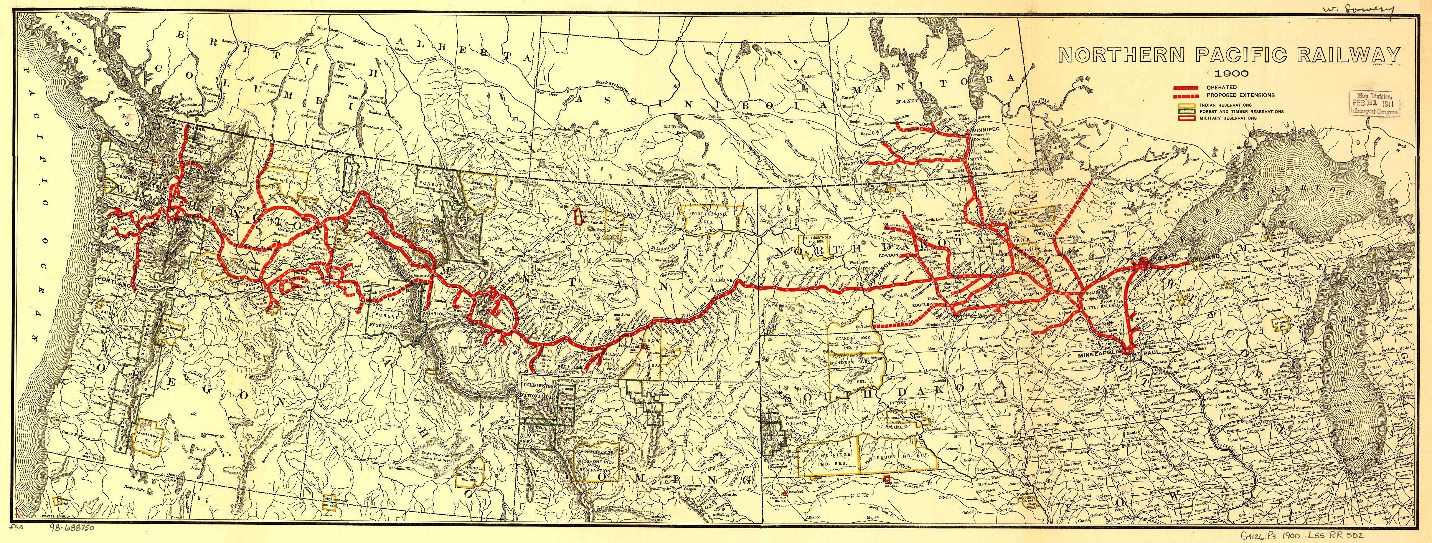 Rail arrived in northeast Montana in 1887. Shown in this 1900 map are the Northern Pacific and Great Northern railways. In 1886-8 Wood, Jr. and his son George H. Wood witnessed signing of an agreement between native tribal leaders and the US government which resulted in re-drawing Fork Peck Reservation boundaries in exchange for federal subsidies.   Wood left Montana in 1889, the year Montana became a US State.