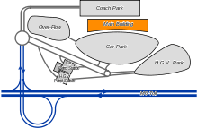 Layout of Norton Canes Services.