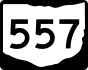 State Route 557 marker