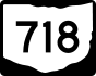 State Route 718 marker