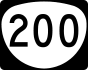 Oregon Route 200 marker