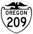 Oregon Route 209 marker