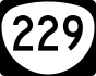 Oregon Route 229 marker
