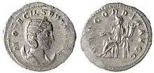 silver antoninianus of Octalia Severa