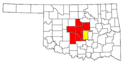 Map of Oklahoma City Metropolitan Area