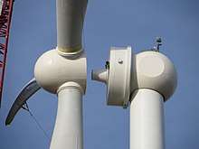 One Energy in Findlay, OH assembles one of their permanent magnet direct-drive wind turbines.