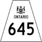Highway 645 shield