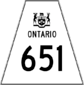 Highway 651 shield