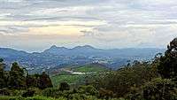 Aerial panoramic photo of Ooty