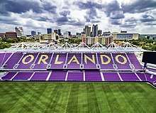 Aerial view of Orlando City Soccer Stadium