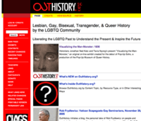 Screenshot of OutHistory.org homepage