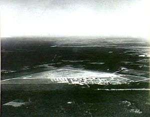 Overhead view of airfield