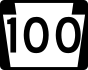 PA Route 100 marker
