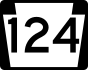 PA Route 124 marker