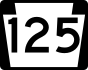 PA Route 125 marker