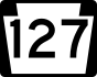 PA Route 127 marker