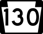 PA Route 130 marker