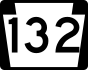 PA Route 132 marker