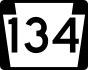 PA Route 134 marker