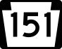 PA Route 151 marker