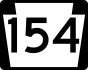 PA Route 154 marker