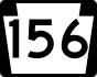 PA Route 156 marker