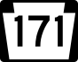 PA Route 171 marker