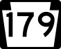 PA Route 179 marker