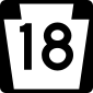 PA Route 18 marker