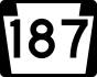 PA Route 187 marker