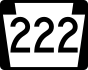 PA Route 222 marker