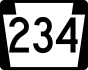 PA Route 234 marker