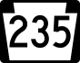 PA Route 235 marker