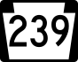 PA Route 239 marker