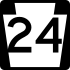 PA Route 24 marker