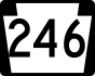 PA Route 246 marker
