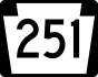PA Route 251 marker