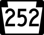 PA Route 252 marker