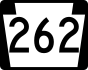 PA Route 262 marker
