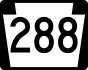 PA Route 288 marker