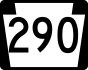 PA Route 290 marker