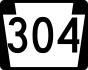 PA Route 304 marker