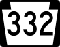 PA Route 332 marker