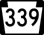 PA Route 339 marker